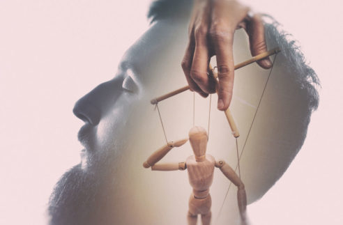Man's mind being played like a puppet