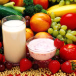 Fruits, vegetables and milk