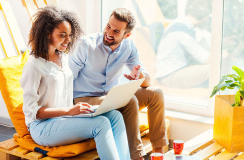 Sharing Their Ideas Smiling Young African Stock Photo