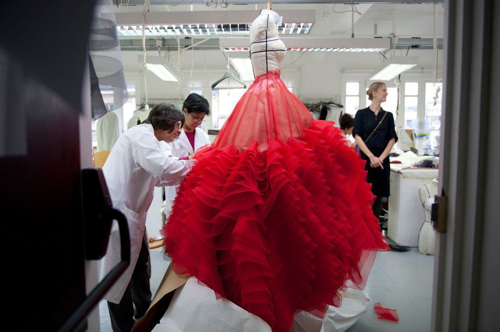 the making of a couture dress