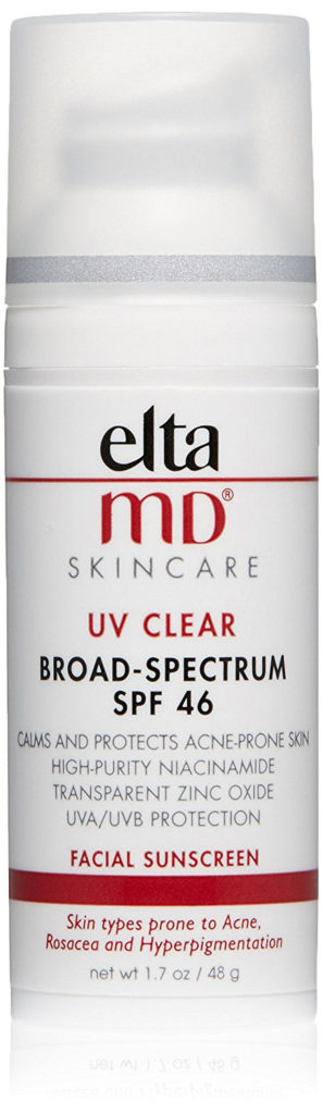 EltaMD UV Clear Facial Sunscreen Broad-Spectrum SPF 46 for Sensitive or Acne-Prone Skin, Oil-free, Dermatologist-Recommended Mineral-Based Zinc Oxide Formula, 1. 7 oz