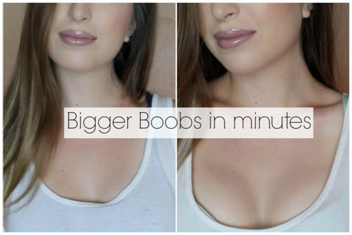 girl contouring breast
