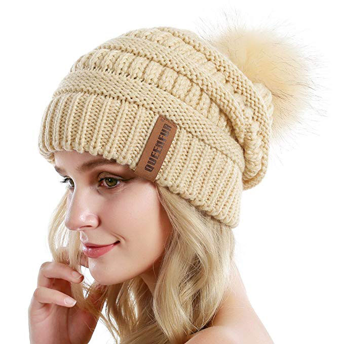 beenie cap with pompom