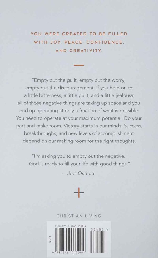 Empty Out the Negative: Make Room for More Joy, Greater Confidence, and New Levels of Influence by Joel Osteen - Hardcover