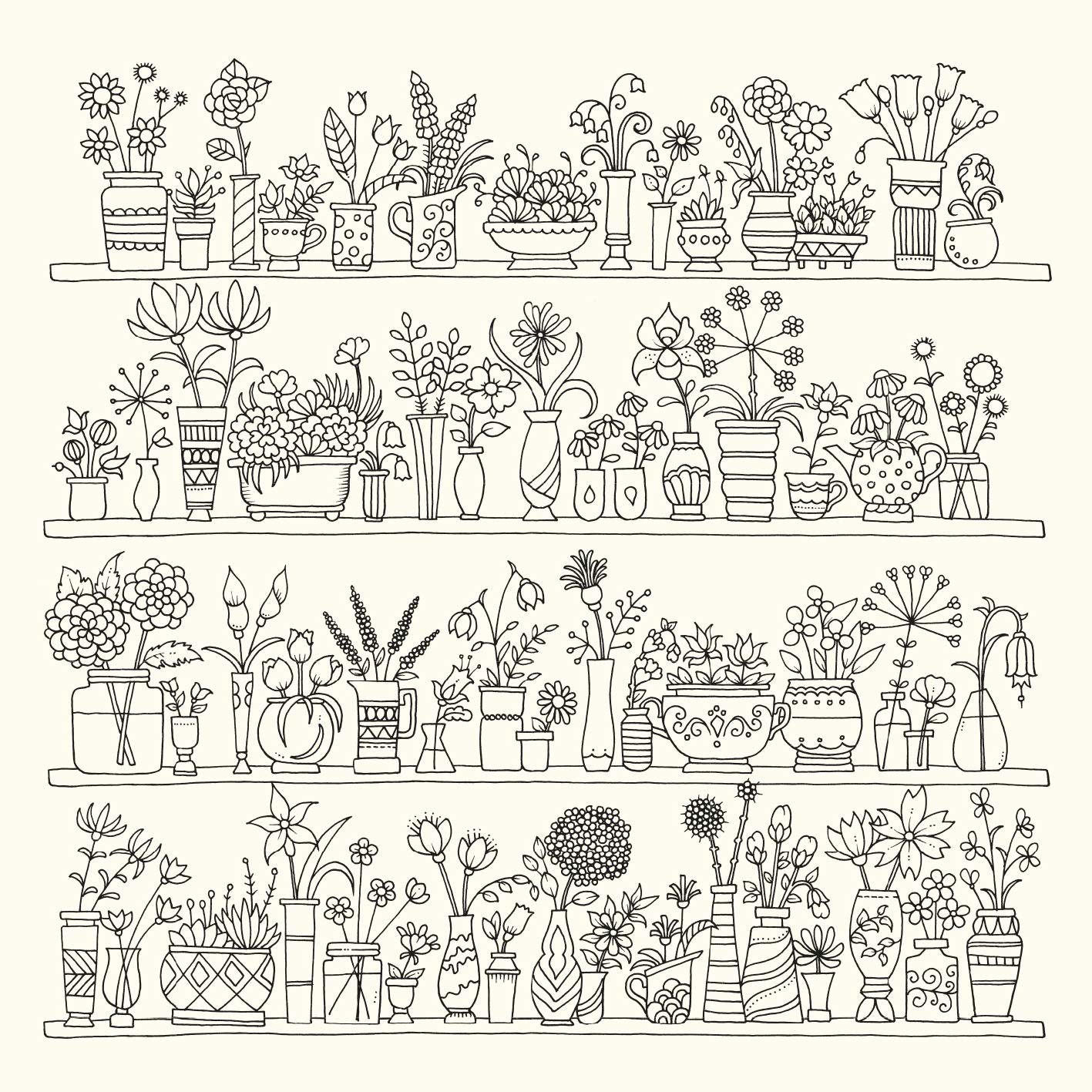 World Of Flowers : A Coloring Book & Floral Adventure - By Johanna