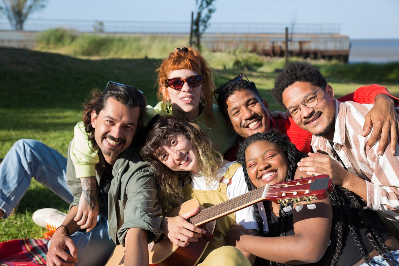 group of people hanging out